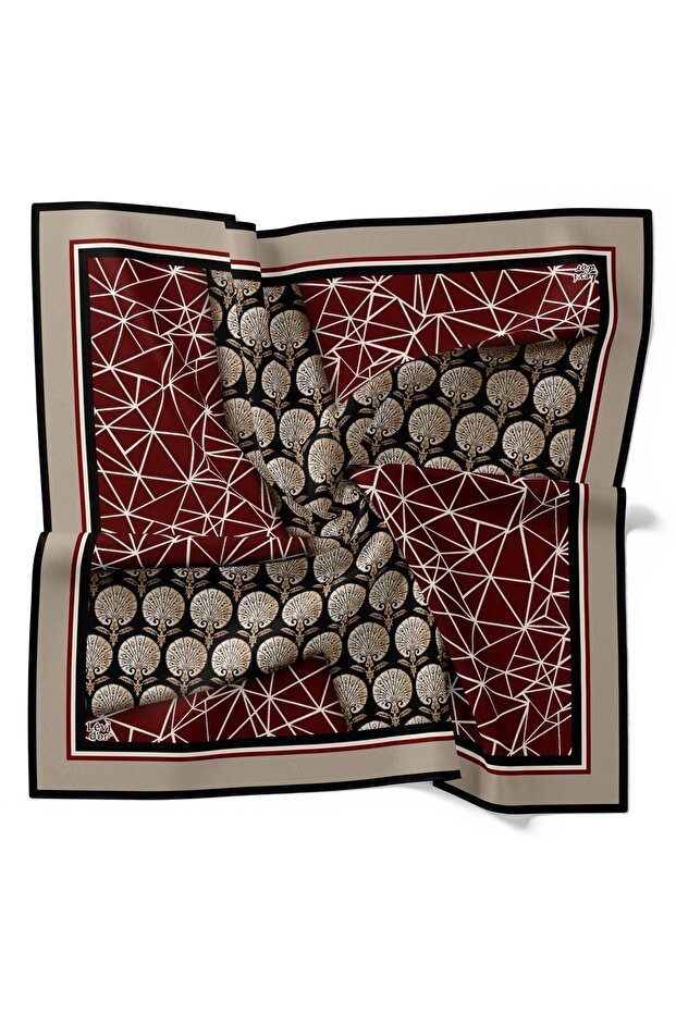 Ethnic Pattern Sparkling Crystal Scarf - 2