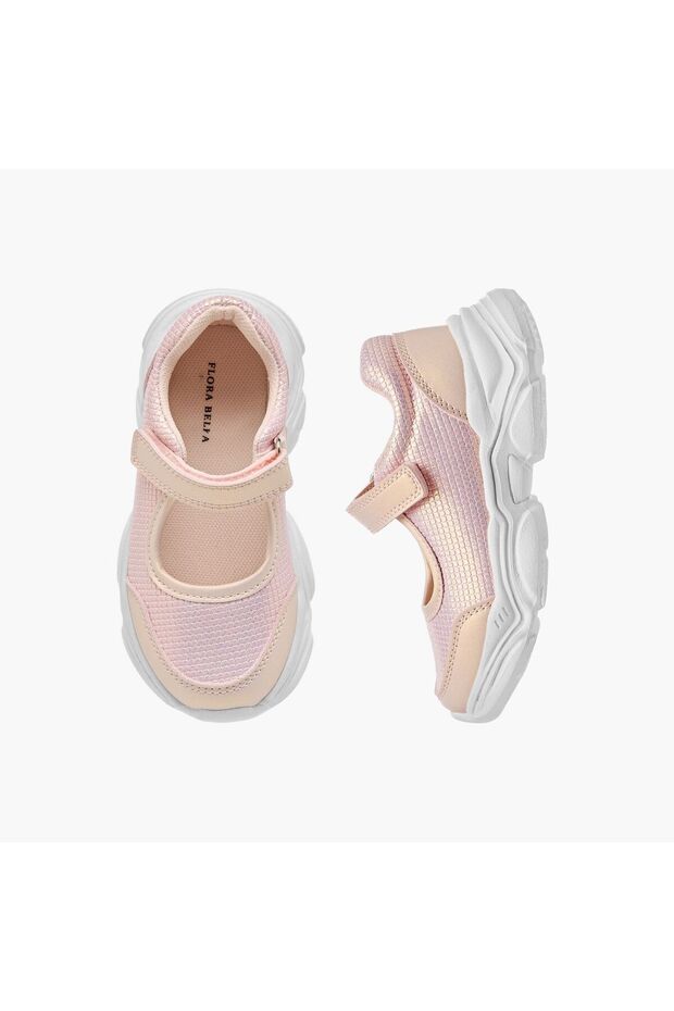 #cnfrm title and type# Flora Bella Textured Mary Jane Shoes with Hook and Loop Closure