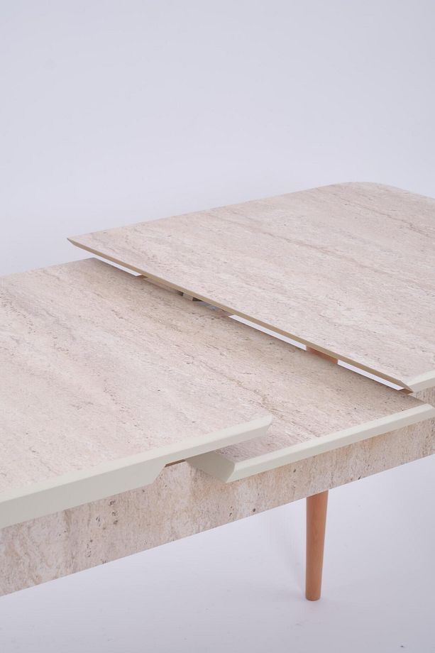 Norte Traverten Boyalı Mdf Mutfak Masa Takımı 80x130 - 6