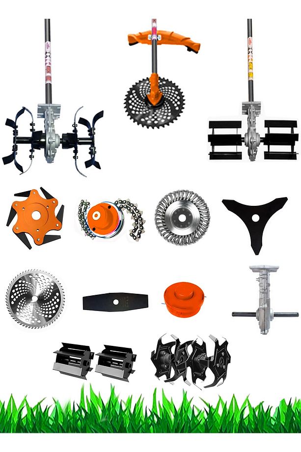 Alman DP 453  10 İn 1 Sırt Tipi Ot Çim Biçme Tırpanı + Toprak Eşeleme+ Akrobat Çapa Aparatı - 3