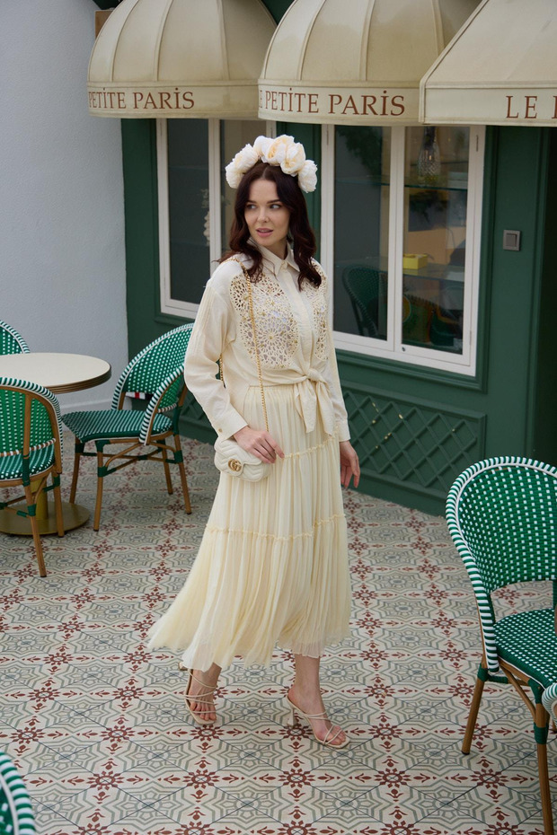 Marwa By Moodbasic Kat Kat Şifon Etek - 3