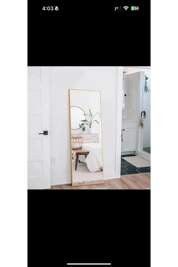 Rectangular stand mirror, gold frame / 65 * 170 cm - 3