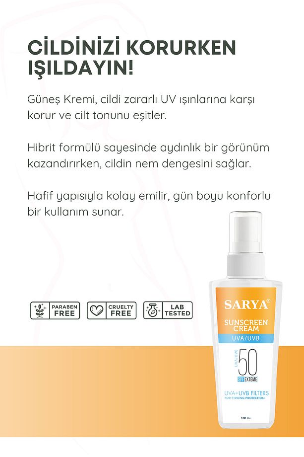 Çok Yönlü Koruyucu Güneş Kremi Uva+Uvb Filters Spf50+ 100 ml - 4