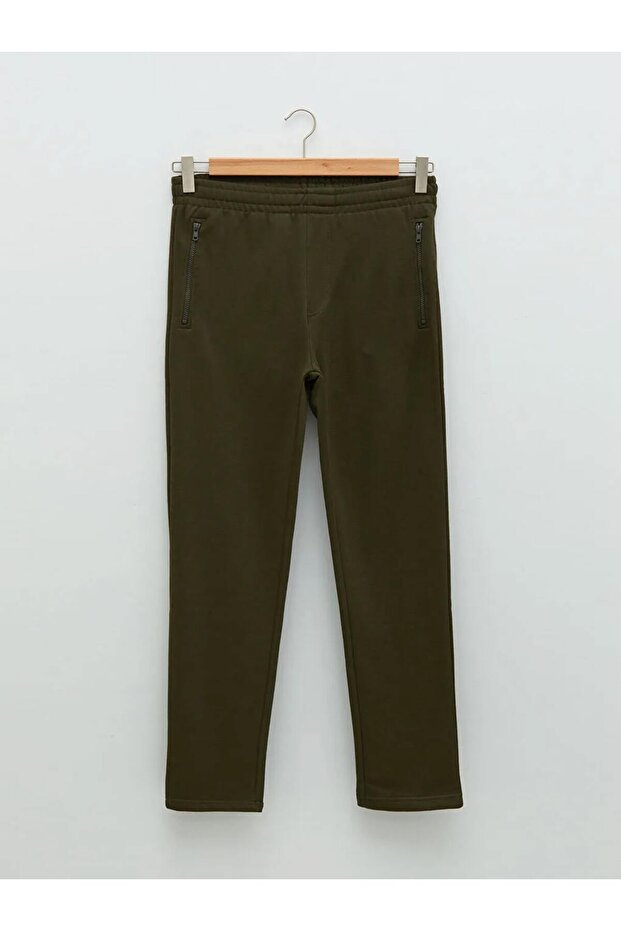 LCWAIKIKI Basic Haki Standart Kalıp Erkek Kalın Eşofman Altı - 6