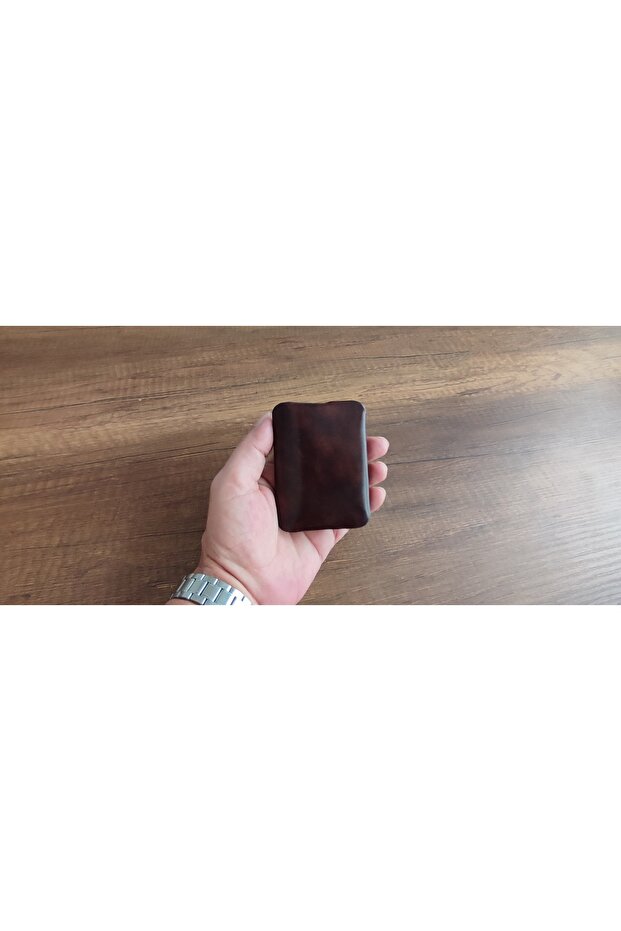 Shell Cordovan Efektli Deri Cüzdan - 3