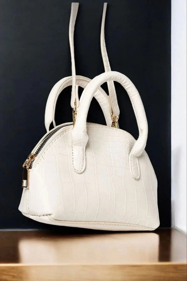Women's Mini Crocodile Pattern Cross Strap Hand and Shoulder Bag