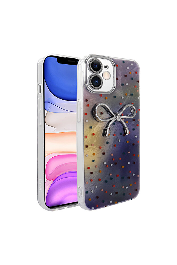 Apple iPhone 11 Compatible Case Shiny Design Surface Figured Ponti Silicone Cover
