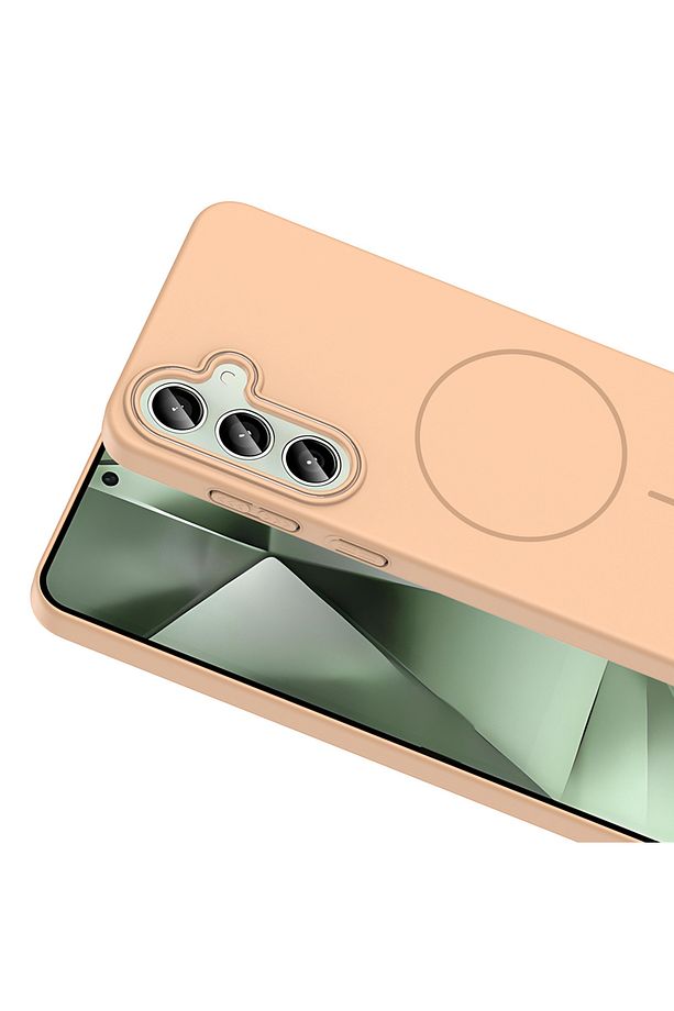 Galaxy S24 FE Kılıf Magsafe Şarj Özellikli Zore Ruby Silikon Kapak - Siyah - 8