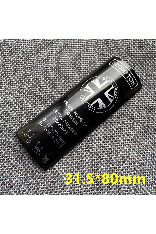 black brompt Aluminum Alloy Badge Metal Decals Anti Scratch Bicycle Frame Stem Stickers For Brompton