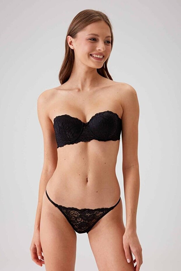 طقم حمالة صدر بدون حمالات مع دعم من Underwire