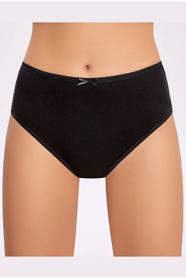 Black Women's Bato Panties with Bow and Piping 5 Pieces