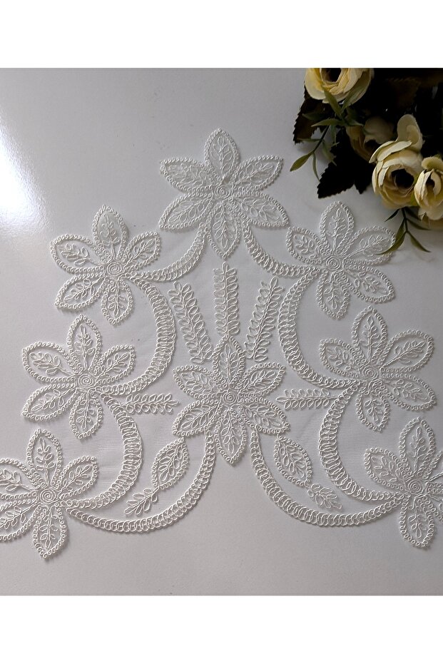 Krem Fransız dantel - 3