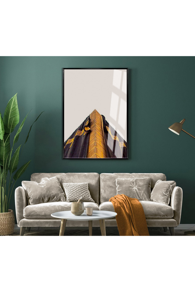 Hari̇kabi̇rev | The Model of Kabe Islamic | Framed Tempered Glass Table Single Vertical