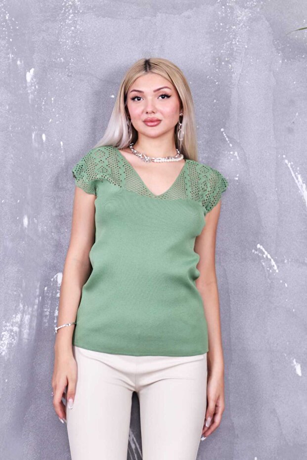 v yaka omuz ajurlu bluz - 3