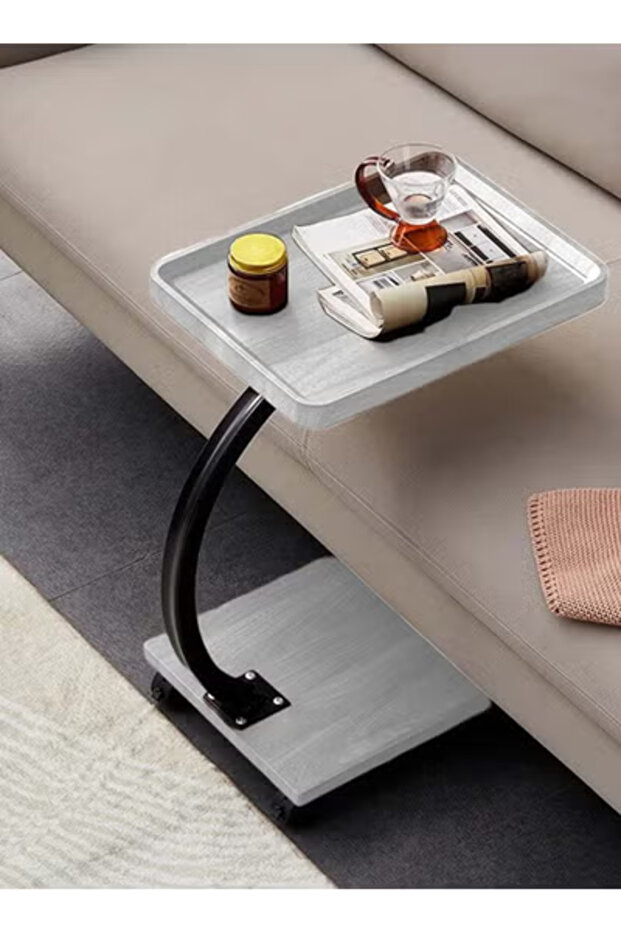 سي او أرماء طاولة جانبية مزدوجة الطبقات على شكل حرف C صغيرة بجانب الكنبة والسرير - 1