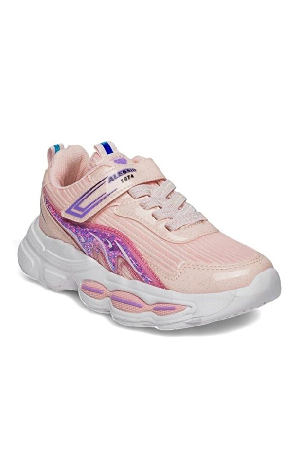 Alessio Pink Girl Sneaker Powder 010-25 Glitter Mascot Style 31-35 Sizes