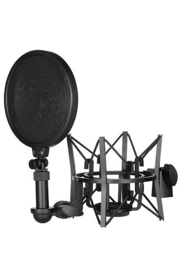 SH101 Mikrofon Tutucu Shock Mount ve Pop Filter - 1
