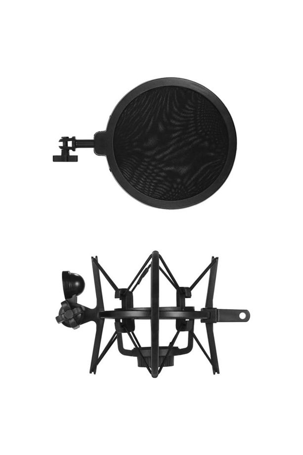 SH101 Mikrofon Tutucu Shock Mount ve Pop Filter - 3