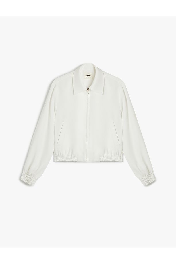 Regular Fit Fermuarlı Uzun Kollu Bomber Ceket - 3