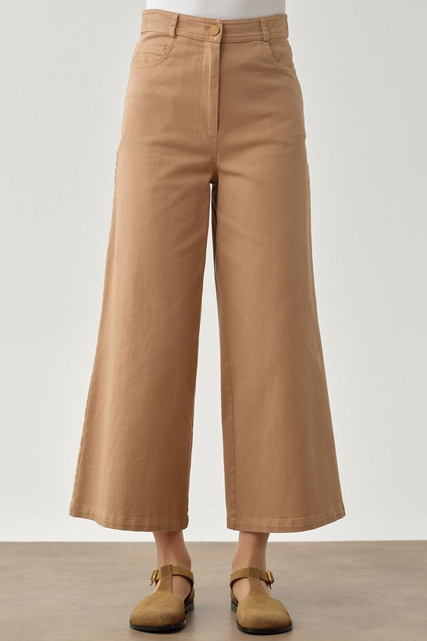 Bol Paça Canvas Pantolon - Camel - 5