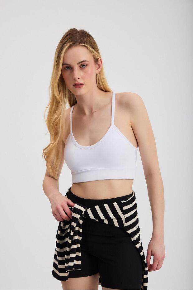 White 3001 Covered Bustier - 1