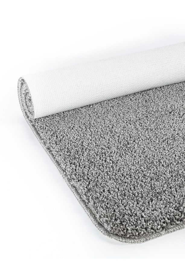 Soft Shaggy Tek Parça Gri 60x100 cm Doğal Kaymaz Taban Paspas - 5