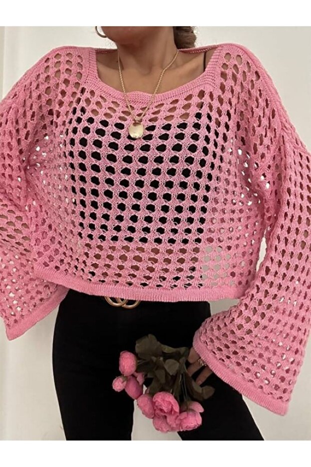 Delikli Triko Buluz - 3