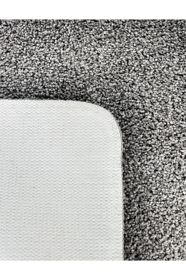 Soft Shaggy Tek Parça Gri 60x100 cm Doğal Kaymaz Taban Paspas - 7