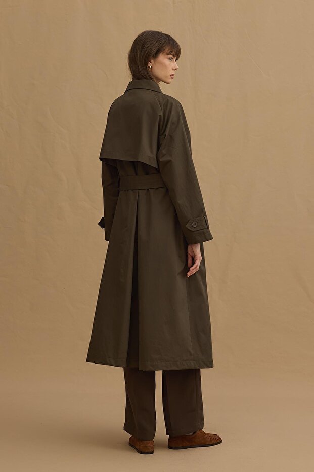 Maxi Trençkot Haki - 8