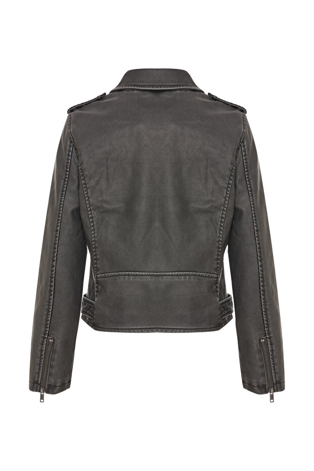 OVERSIZE BIKER CEKET - 7