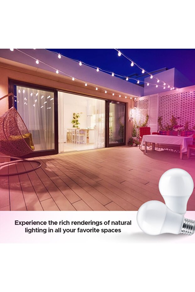 مصباح LED E27 بقدرة 20 واط ودرجة حرارة 3000 كلفن، إضاءة دافئة - 5