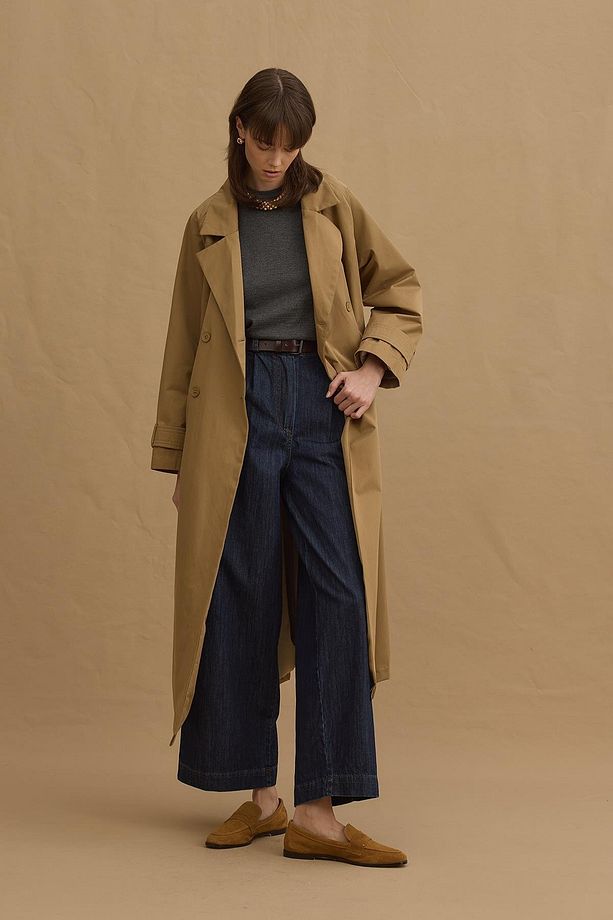 Maxi Trençkot Camel - 1