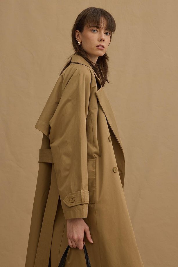 Maxi Trençkot Camel - 4