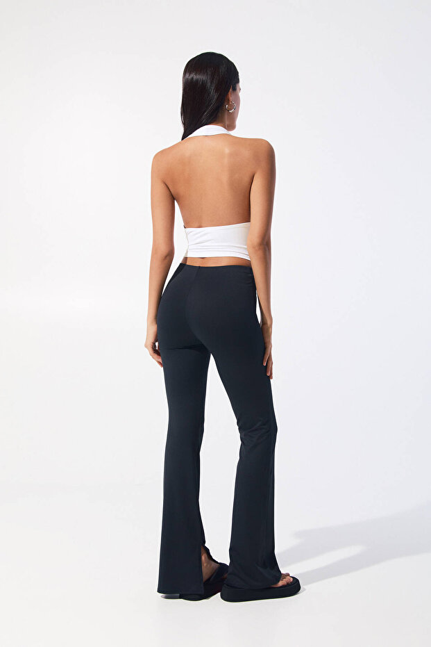 Sırt dekolteli halter yaka top - 4