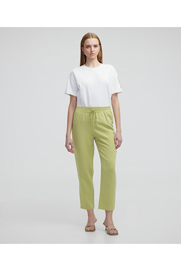 Elastik bel pantolon - 1