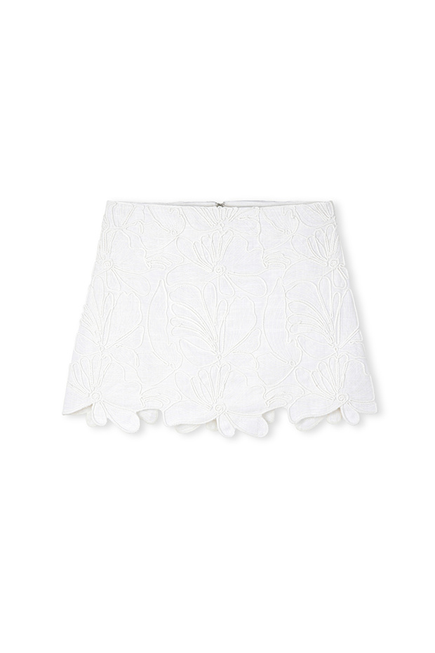 Nakışlı mini etek - 3
