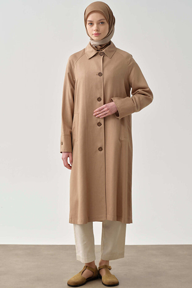 Geniş Manşetli Kap - Bej - 3