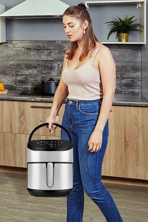 Avantajlı Set Paketi Dokunmatik Airfryer Sıcak Hava Fritözü Paslanmaz Çelik Turbo Ayarlı El Blender - 7