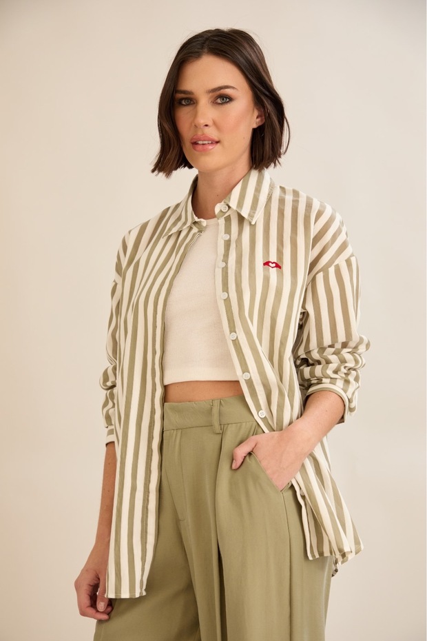 Women's Striped Long Sleeve Shirt