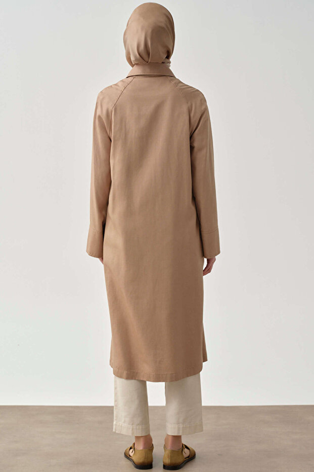 Geniş Manşetli Kap - Bej - 6