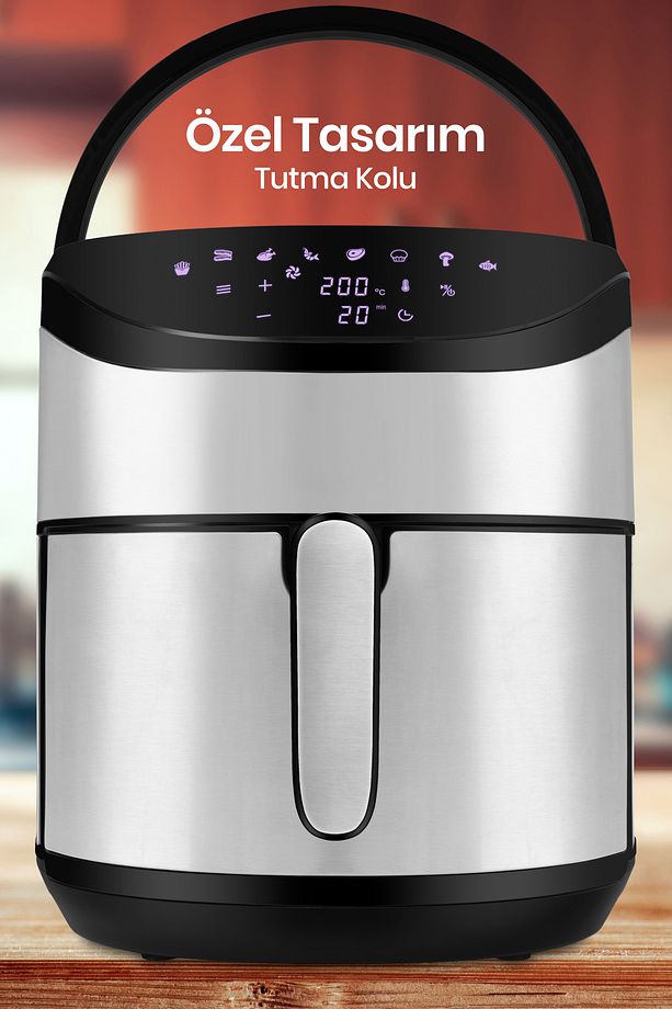 Avantajlı Set Paketi Dokunmatik Airfryer Sıcak Hava Fritözü Paslanmaz Çelik Turbo Ayarlı El Blender - 2