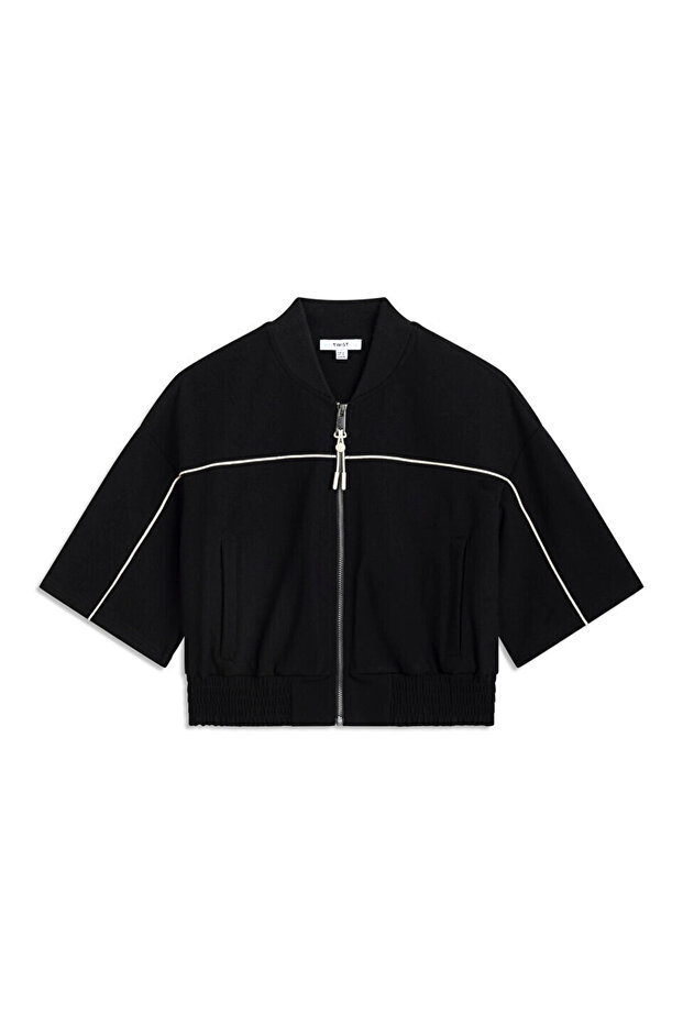 KONTRAST BİYELİ BOMBER SWEATSHIRT - 3