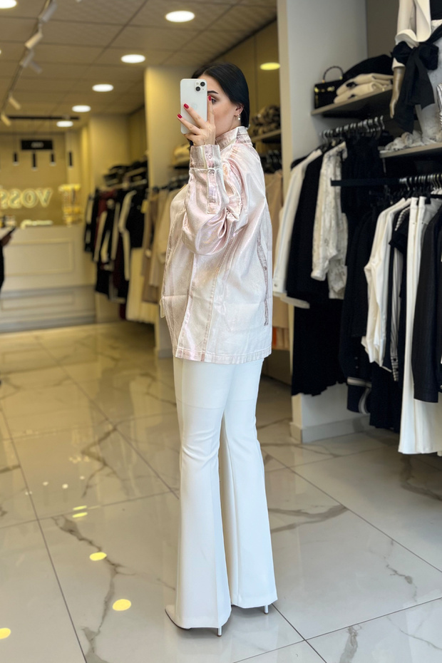 Pembe Parlak Gömlek - 4