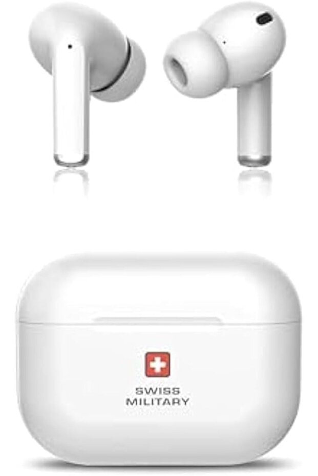 Delta True Wireless Earbuds: Deep Bass, HD Sound, Mic, Type-C Fast Charging, Auto Pairing - White