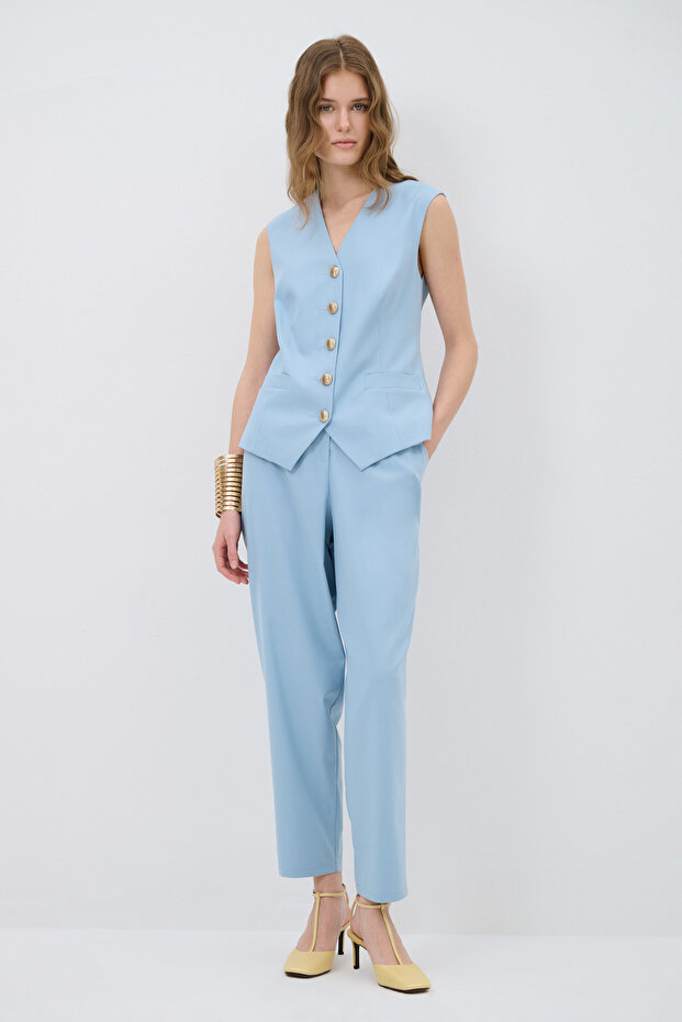 Düğmeli Pantolon - 1