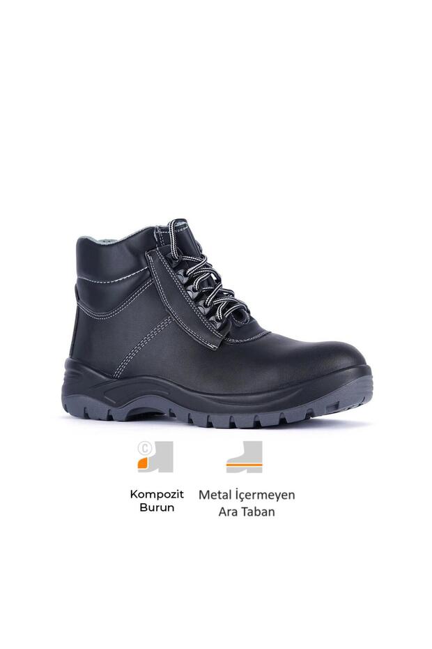 Policap 023 S3 SRC Vidala Deri Kompozit Burun Kevlar Ara Taban İş Botu - 1