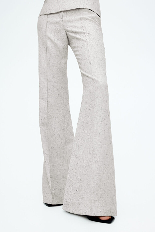 Kat İzli İspanyol Paça Pantolon - 2