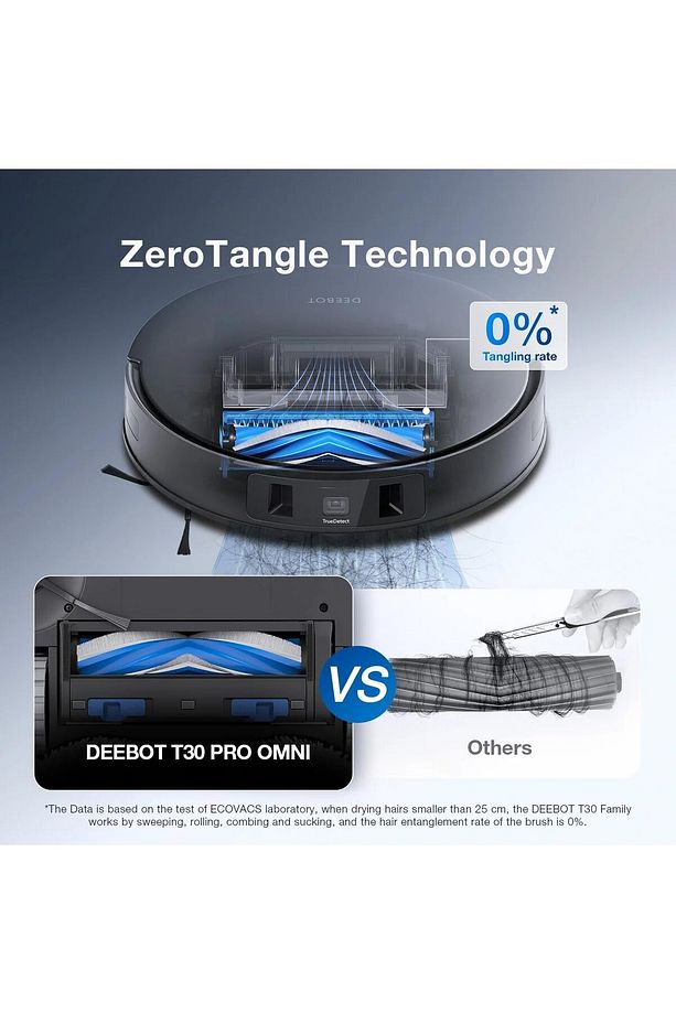 DEEBOT T30 Pro Omni Robot Süpürge, Mop Fonksiyonu, 11.000 Pa Emiş Gücü, ZeroTangle Teknolojisi - 5
