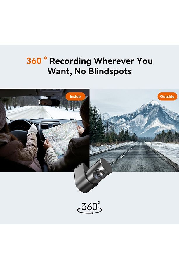 N1 Dual 1296P + 1080P Dash Cam Ön ve Arka Kamera, WiFi, Gece Görüşü, 24 Saat Park İzleme - 6
