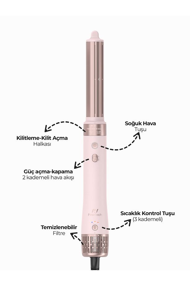 Ks-611 Airbreeze 6 Başlıklı Saç Şekillendirme Ve Kurutma Seti - Bukle, Hacim, Hızlı Kurutma - 2